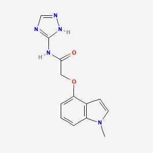 molecular formula C13H13N5O2 B10993719 2-[(1-methyl-1H-indol-4-yl)oxy]-N-(1H-1,2,4-triazol-3-yl)acetamide 