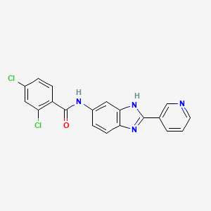 2,4-dichloro-N-[2-(pyridin-3-yl)-1H-benzimidazol-5-yl]benzamide