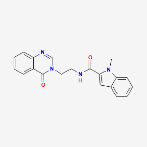 molecular formula C20H18N4O2 B10993730 1-methyl-N-[2-(4-oxoquinazolin-3(4H)-yl)ethyl]-1H-indole-2-carboxamide 