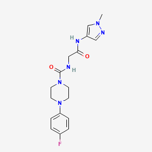 4-(4-fluorophenyl)-N-{2-[(1-methyl-1H-pyrazol-4-yl)amino]-2-oxoethyl}piperazine-1-carboxamide