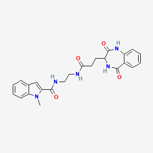 N-(2-{[3-(2-hydroxy-5-oxo-4,5-dihydro-3H-1,4-benzodiazepin-3-yl)propanoyl]amino}ethyl)-1-methyl-1H-indole-2-carboxamide