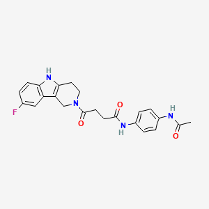 N-[4-(acetylamino)phenyl]-4-(8-fluoro-1,3,4,5-tetrahydro-2H-pyrido[4,3-b]indol-2-yl)-4-oxobutanamide