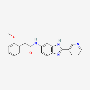 2-(2-methoxyphenyl)-N-[2-(pyridin-3-yl)-1H-benzimidazol-5-yl]acetamide