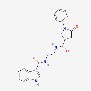 N-(2-{[(5-oxo-1-phenylpyrrolidin-3-yl)carbonyl]amino}ethyl)-1H-indole-3-carboxamide