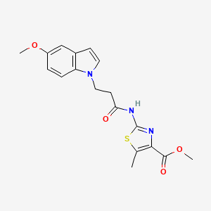 methyl 2-{[3-(5-methoxy-1H-indol-1-yl)propanoyl]amino}-5-methyl-1,3-thiazole-4-carboxylate