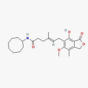 molecular formula C25H35NO5 B10993821 (4E)-N-cyclooctyl-6-(4-hydroxy-6-methoxy-7-methyl-3-oxo-1,3-dihydro-2-benzofuran-5-yl)-4-methylhex-4-enamide 