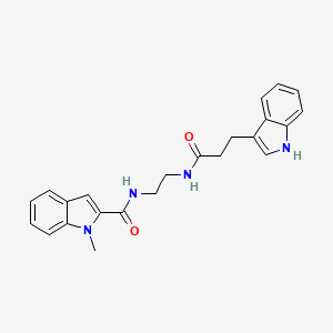 molecular formula C23H24N4O2 B10993823 N-(2-{[3-(1H-indol-3-yl)propanoyl]amino}ethyl)-1-methyl-1H-indole-2-carboxamide 