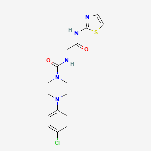 4-(4-chlorophenyl)-N-[2-oxo-2-(1,3-thiazol-2-ylamino)ethyl]piperazine-1-carboxamide