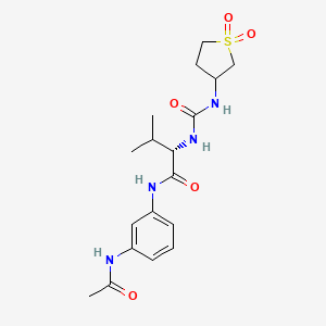 N-[3-(acetylamino)phenyl]-N~2~-[(1,1-dioxidotetrahydrothiophen-3-yl)carbamoyl]-L-valinamide