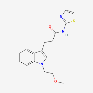 molecular formula C17H19N3O2S B10993866 3-[1-(2-methoxyethyl)-1H-indol-3-yl]-N-(1,3-thiazol-2-yl)propanamide 