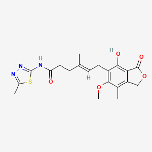 (E)-6-(4-hydroxy-6-methoxy-7-methyl-3-oxo-1,3-dihydroisobenzofuran-5-yl)-4-methyl-N-(5-methyl-1,3,4-thiadiazol-2-yl)hex-4-enamide