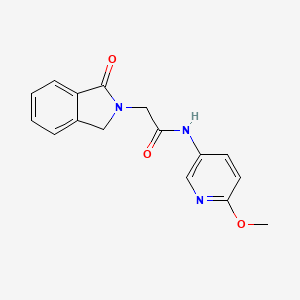 molecular formula C16H15N3O3 B10993878 N-(6-methoxypyridin-3-yl)-2-(1-oxo-1,3-dihydro-2H-isoindol-2-yl)acetamide 