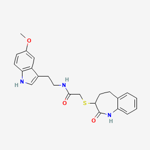 2-[(2-hydroxy-4,5-dihydro-3H-1-benzazepin-3-yl)sulfanyl]-N-[2-(5-methoxy-1H-indol-3-yl)ethyl]acetamide