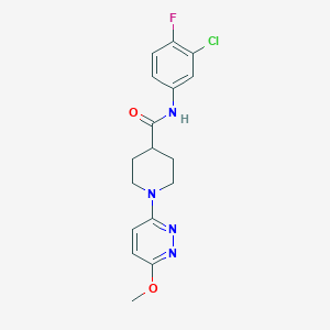 N-(3-chloro-4-fluorophenyl)-1-(6-methoxypyridazin-3-yl)piperidine-4-carboxamide