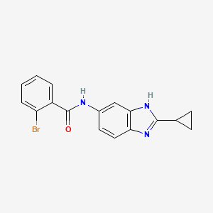 2-bromo-N-(2-cyclopropyl-1H-benzimidazol-5-yl)benzamide