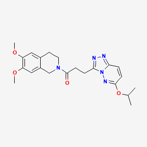 1-(6,7-dimethoxy-3,4-dihydroisoquinolin-2(1H)-yl)-3-[6-(propan-2-yloxy)[1,2,4]triazolo[4,3-b]pyridazin-3-yl]propan-1-one