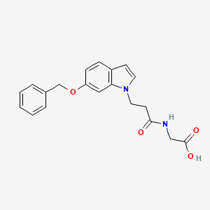 molecular formula C20H20N2O4 B10993964 N-{3-[6-(benzyloxy)-1H-indol-1-yl]propanoyl}glycine 