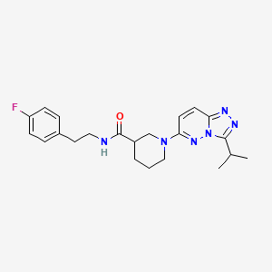 N-[2-(4-fluorophenyl)ethyl]-1-[3-(propan-2-yl)[1,2,4]triazolo[4,3-b]pyridazin-6-yl]piperidine-3-carboxamide