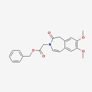 molecular formula C21H21NO5 B10994029 benzyl (7,8-dimethoxy-2-oxo-1,2-dihydro-3H-3-benzazepin-3-yl)acetate 