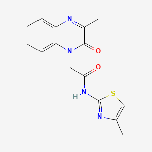 2-(3-methyl-2-oxoquinoxalin-1(2H)-yl)-N-(4-methyl-1,3-thiazol-2-yl)acetamide