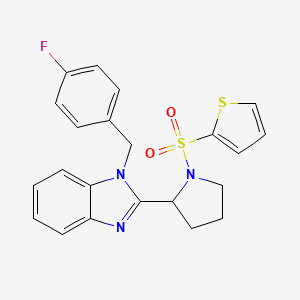 1-(4-fluorobenzyl)-2-[1-(thiophen-2-ylsulfonyl)pyrrolidin-2-yl]-1H-benzimidazole