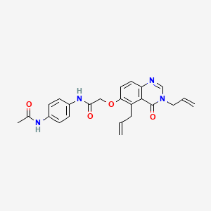 N-[4-(acetylamino)phenyl]-2-{[4-oxo-3,5-di(prop-2-en-1-yl)-3,4-dihydroquinazolin-6-yl]oxy}acetamide