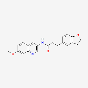 3-(2,3-dihydro-1-benzofuran-5-yl)-N-(7-methoxyquinolin-3-yl)propanamide