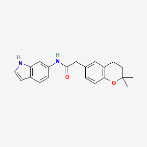 molecular formula C21H22N2O2 B10994070 2-(2,2-dimethyl-3,4-dihydro-2H-chromen-6-yl)-N-(1H-indol-6-yl)acetamide 