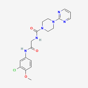 N-{2-[(3-chloro-4-methoxyphenyl)amino]-2-oxoethyl}-4-(pyrimidin-2-yl)piperazine-1-carboxamide