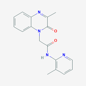 molecular formula C17H16N4O2 B10994118 2-(3-methyl-2-oxoquinoxalin-1(2H)-yl)-N-(3-methylpyridin-2-yl)acetamide 