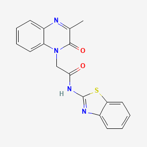 N-(1,3-benzothiazol-2-yl)-2-(3-methyl-2-oxoquinoxalin-1(2H)-yl)acetamide