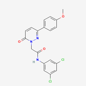 molecular formula C19H15Cl2N3O3 B10994143 N-(3,5-dichlorophenyl)-2-(3-(4-methoxyphenyl)-6-oxopyridazin-1(6H)-yl)acetamide 