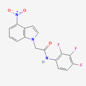 2-(4-nitro-1H-indol-1-yl)-N-(2,3,4-trifluorophenyl)acetamide