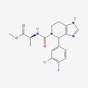 methyl N-{[4-(3-chloro-4-fluorophenyl)-1,4,6,7-tetrahydro-5H-imidazo[4,5-c]pyridin-5-yl]carbonyl}-L-alaninate