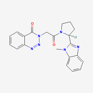 3-{2-[(2S)-2-(1-methyl-1H-benzimidazol-2-yl)pyrrolidin-1-yl]-2-oxoethyl}-1,2,3-benzotriazin-4(3H)-one