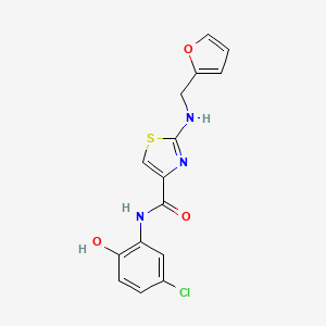 N-(5-chloro-2-hydroxyphenyl)-2-[(furan-2-ylmethyl)amino]-1,3-thiazole-4-carboxamide