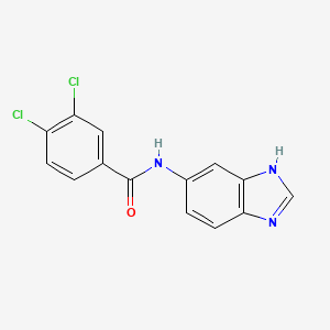 molecular formula C14H9Cl2N3O B10994206 N-(1H-benzimidazol-5-yl)-3,4-dichlorobenzamide 