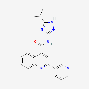 N-[3-(propan-2-yl)-1H-1,2,4-triazol-5-yl]-2-(pyridin-3-yl)quinoline-4-carboxamide