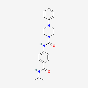 4-phenyl-N-[4-(propan-2-ylcarbamoyl)phenyl]piperazine-1-carboxamide