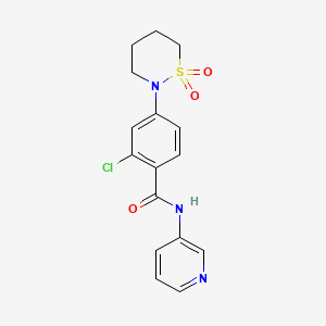 2-chloro-4-(1,1-dioxido-1,2-thiazinan-2-yl)-N-(pyridin-3-yl)benzamide