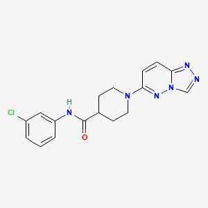 molecular formula C17H17ClN6O B10994257 N-(3-chlorophenyl)-1-([1,2,4]triazolo[4,3-b]pyridazin-6-yl)piperidine-4-carboxamide 