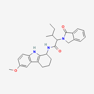 N-(6-methoxy-2,3,4,9-tetrahydro-1H-carbazol-1-yl)-3-methyl-2-(1-oxo-1,3-dihydro-2H-isoindol-2-yl)pentanamide