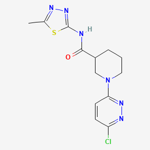 molecular formula C13H15ClN6OS B10994271 1-(6-chloropyridazin-3-yl)-N-(5-methyl-1,3,4-thiadiazol-2-yl)piperidine-3-carboxamide 