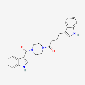 molecular formula C25H26N4O2 B10994281 4-(1H-indol-3-yl)-1-[4-(1H-indol-3-ylcarbonyl)piperazin-1-yl]butan-1-one 