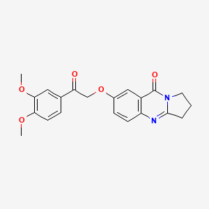 molecular formula C21H20N2O5 B10994293 7-[2-(3,4-dimethoxyphenyl)-2-oxoethoxy]-2,3-dihydropyrrolo[2,1-b]quinazolin-9(1H)-one 