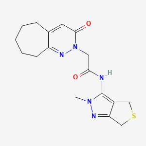 N-(2-methyl-2,6-dihydro-4H-thieno[3,4-c]pyrazol-3-yl)-2-(3-oxo-3,5,6,7,8,9-hexahydro-2H-cyclohepta[c]pyridazin-2-yl)acetamide