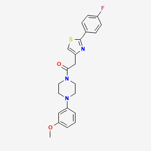 2-[2-(4-Fluorophenyl)-1,3-thiazol-4-yl]-1-[4-(3-methoxyphenyl)piperazin-1-yl]ethanone