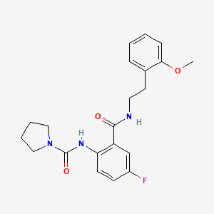 N-(4-fluoro-2-{[2-(2-methoxyphenyl)ethyl]carbamoyl}phenyl)pyrrolidine-1-carboxamide