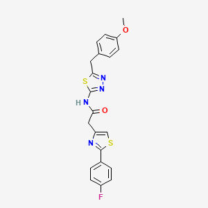 2-[2-(4-fluorophenyl)-1,3-thiazol-4-yl]-N-[(2Z)-5-(4-methoxybenzyl)-1,3,4-thiadiazol-2(3H)-ylidene]acetamide