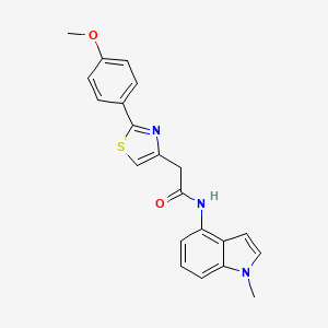 2-[2-(4-methoxyphenyl)-1,3-thiazol-4-yl]-N-(1-methyl-1H-indol-4-yl)acetamide